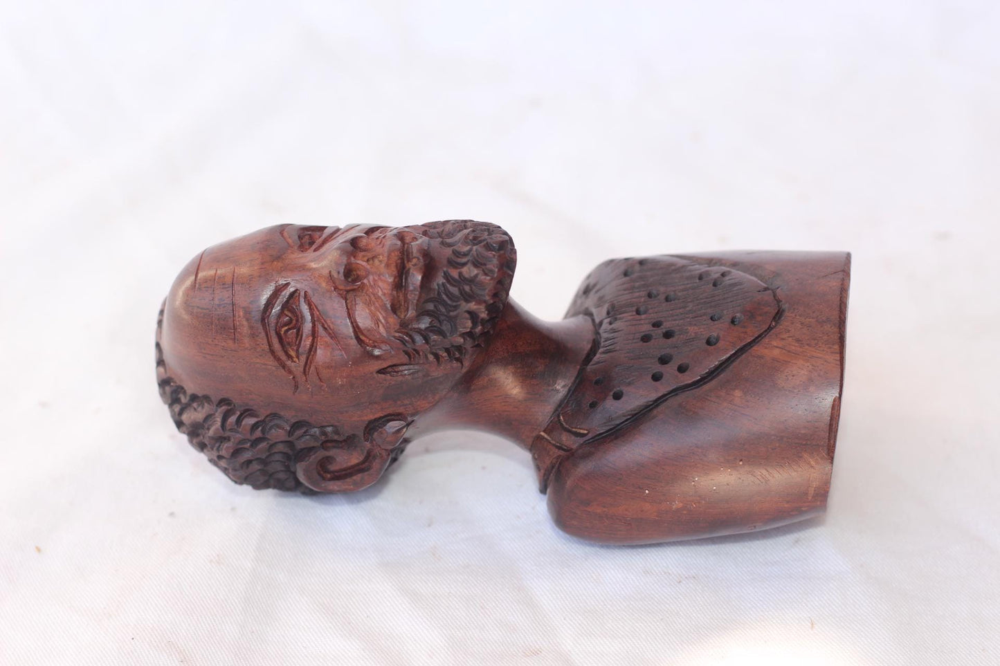 African King and Queen 2. Iron Wood Smooth Zimbabwe hand Carved half Body Couple Sculptures. Beautiful Christmas Art gift. Ready to Ship