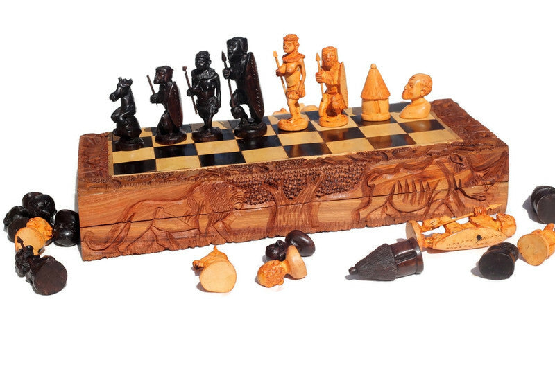 Carved Wood Chess Sets