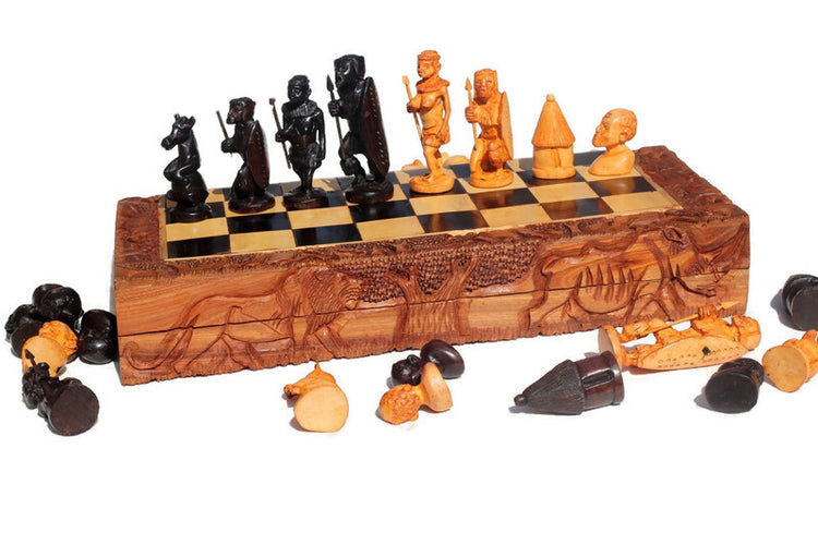 Carved Wood Chess Sets