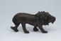 Set of 2 Hand Carved Animals lion deiron wood figurines. African hardwood walking male lion Sculptures. Unique handmade Gifts from Africa.