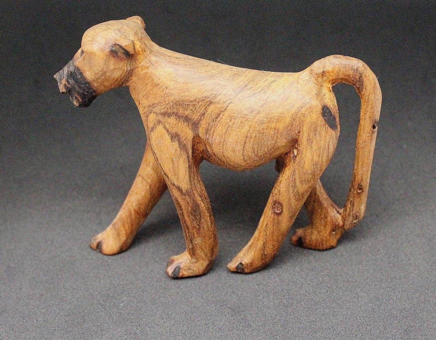 Olive wood Walking baboon, Carved African sculptures. African art wooden figurines. Monkeys interior decor Artwork. Unique gifts.