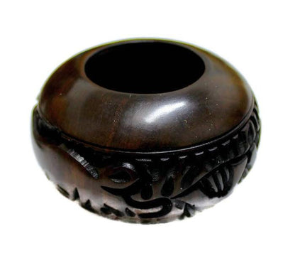 African Wooden Hand carved jewelry/ring box set. Ebony Wood with Rhino, Elephant, Tree Carvings. Can also store spices, Coffee, sugar Tea