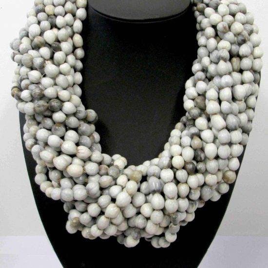 African Bead Necklace, Zulu Seed Bead jewelry, Imfibinga Seed costume accessories, Africa jewellery. South Africa handmade. Jobs tears beads