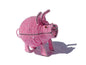 Cute Pink beaded pig figurine. Unique African handmade Gifts ready to Ship Worldwide. This mini Sculpture makes a great Christmas gift