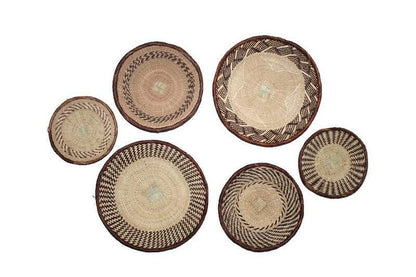 Set of 5 Binga/Tonga baskets wall decor giftset Express Shipping Worldwide. African Souvenirs Zimbabwe handcrafted gifts ideas