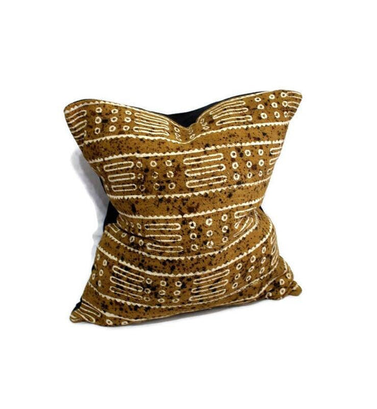 Olive Mud cloth pillow cases. Unique African handmade Gifts cushion cover ready to ship Express Worldwide. Last minute gifts