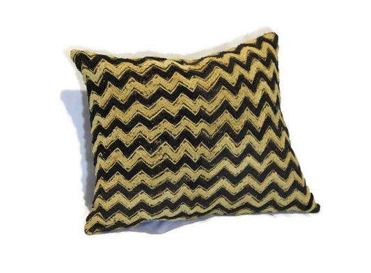 Vintage handmade Authentic showa Kuba clothe pillow case. Congolese Zigzag Rafia African Art Gifts for Home/Office decor, Express Shipping.