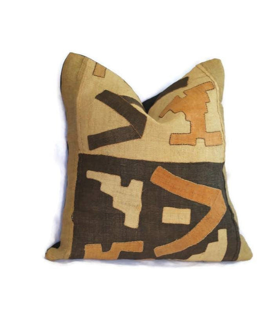 Vintage handmade Authentic Congolese Kuba clothe pillow case/Cushion covers. Unique African Art Christmas Gifts, Express Shipping Worldwide