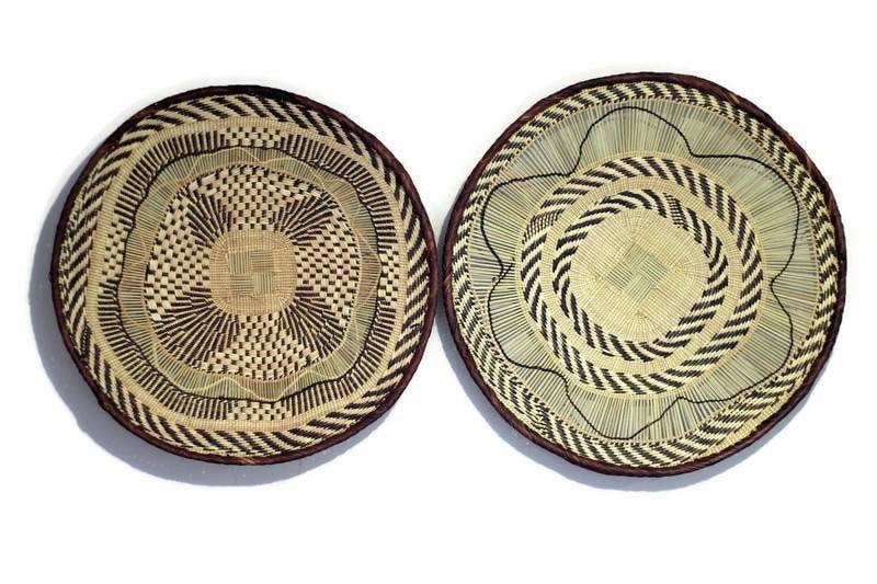 Unique Binga/Tonga basket wall decor giftset Express Shipping Worldwide. African Art Home/Office Decor. Zimbabwe handcrafted Christmas gifts