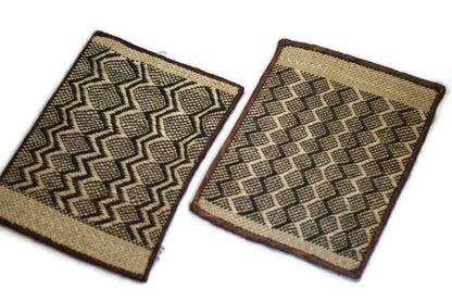 Rectangular Tonga Placemats/wall Decor PAIRS. Similar to Binga Baskets Decor. African Art handcrafted Christmas gifts. Ready to Ship Express