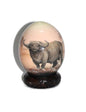 Hand Painted Buffalo Bull Decoupage on an authentic Ostrich Egg Shell. Unique African art Gifts for Home and office decor. Express Shipping