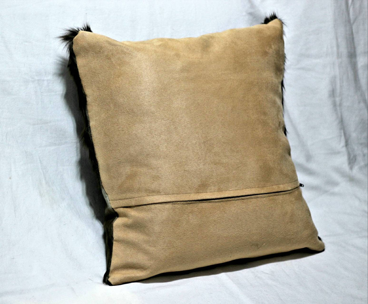 Rare Black Springbok leather cushion cover.  Authentic Antelope hide Pillow Case. South African Art Gifts, Unique for home and Office Decor.