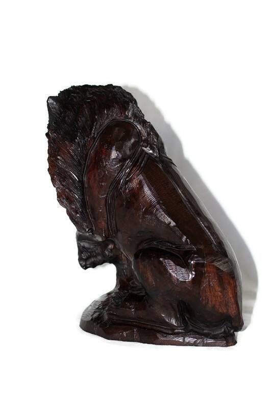 Fine Art Lion King Handcarved Ironwood Masterpiece. Zimbabwean handmade Sitting Lifelike animal figurine. Detailed home/Office Decor Gift