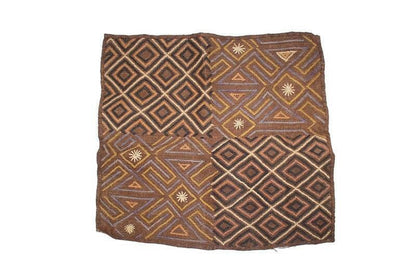 Unique Brown Kuba Clothe Wall art Decor Housewarming gift. Can be used as a table centerpieces. Congo Raffia / Bogolan Home or Office decor