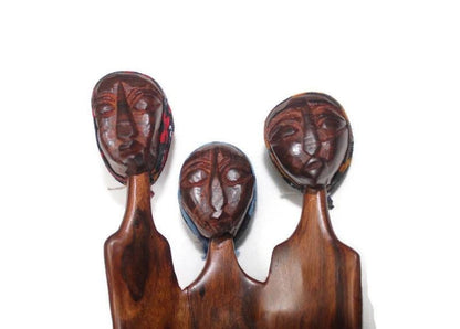 African Women Mozambique Elle Sandalwood ladies pen/pencil holder gift. Office/Home table organizer. Handcarved Art Ready to Ship Express.