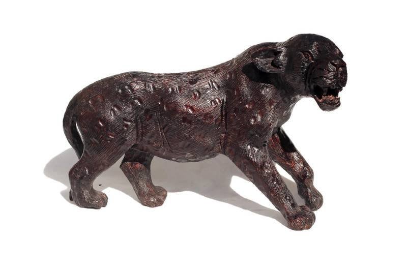 Fine Art Big Cat Ironwood Handcarved figurine. Zimbabwean Leopard  Carving.I love cats gifts, Big Five Animals. Express Shipping Worldwide