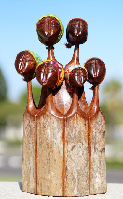 African Women Art Gifts. Large Handcarved Mozambiquean Elle Sandalwood ladies sculpture. Office/Home table Decor Ready to Ship Express.