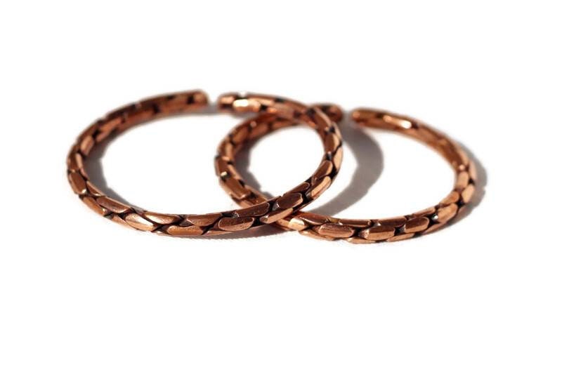 Set of 2 Braided Copper Bracelets. Unique African jewelry /Wire Bangles. Birthday gifts Ready to Ship Express Worldwide. Best Friend Gifts