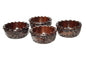 Set of 4 Carved Iron Wood Bowls with Big Five Animals Carving Around. Brown Dinning Table Decor/ Centerpiece. African Gifts Ready to Ship