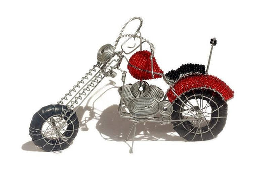 Beaded Sportster Superbike Gifts. Beads and Wire Motor bike for Home/ Office Decor. Birthday gifts for Bikers in 3 colors. Handmade Art