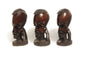 Lot de 3 têtes d'hommes Massaï africains en bois de fer sculpté. Sculptures lisses sculptées à la main. Décoration intérieure africaine pour la maison/bureau Cadeaux de Noël