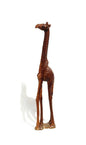 Fine Art Lifelike Iron Wood Giraffe slim figurine. Tall Zimbabwean Carved Art Sculpture. Home/office decor Unique African animals gifts