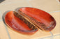 Set of 2 Zebra print Bowls. Oval Painted Teak wood table centerpieces. Mozambique handmade Art Decor gifts, ready to Ship