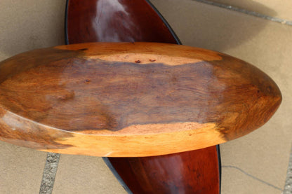 Set of 2 Beautiful Wood grain Bowls. 1 Made from ironwood, 1 made from Teak wood. African table centerpieces. Mozambique handmade Art Decor