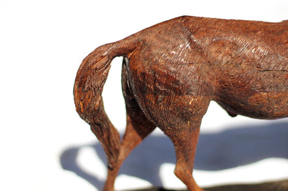 Fine Art Wildebeest Ironwood Handcarved figurine. Zimbabwean Antelope Carving. Detailed Safari Animal Masterpiece made from Solid hard Wood.