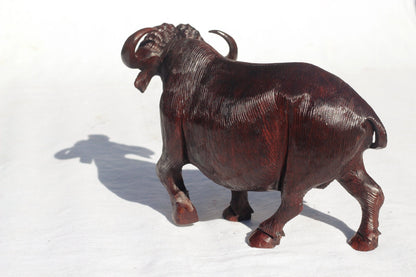 Fine Art Ironwood Walking Water Buffalo Masterpiece. Zimbabwe Handcarved Action life like African Home/Office Decor. Ready to ship Art Gifts