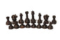 African Handcarved Classic English Chess Pieces. Mahogany and Ebony Wood combination. Staunton Pattern gaming gift, pieces only, No Board