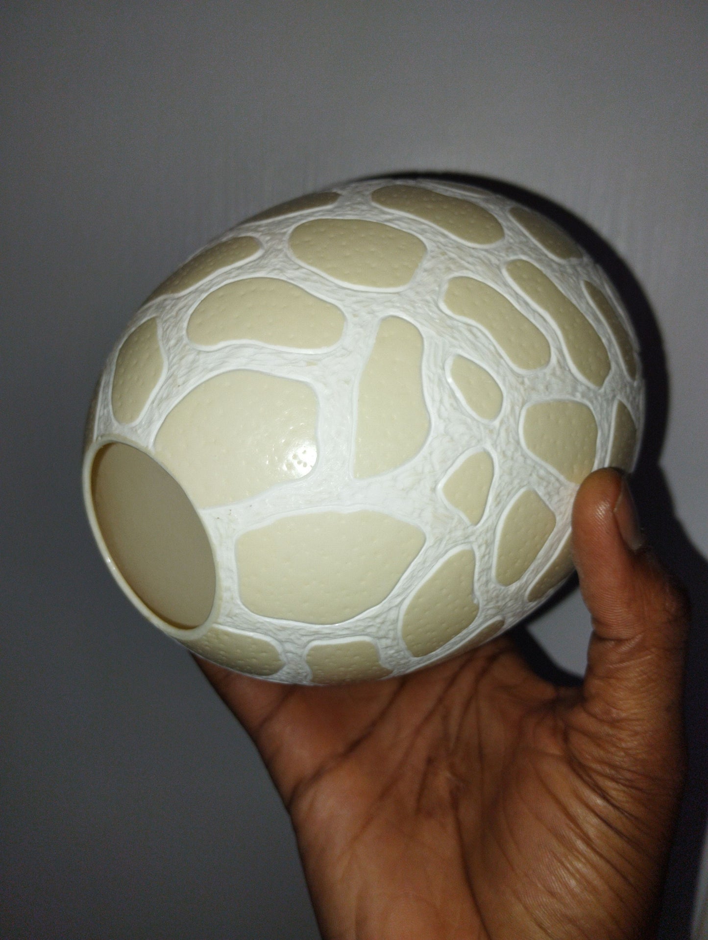 Giraffe Spots hand carved on an Authentic Ostrich Egg Shell. Animal print Lampshades, Home Decor lighting. African Art Gifts Ready to Ship.