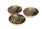 Set of 3 Mukwa Wood Bowl/Plates with Giraffe, Cheetah, Paw Print. Office and Home Table decor. Unique African Christmas Gifts Ready to ship