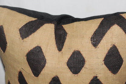 17×16" Kuba clothe /Sack clothe pillow covers ready to ship Worldwide. Raffia Clothe African Handmade Christmas Gift. Only 1 in Stock