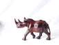 21cm Smooth Dark Brown Ironwood Rhino Sculpture. Handcarved Zimbabwean lifelike Animal figurine. Unique African Art gift ready to Ship