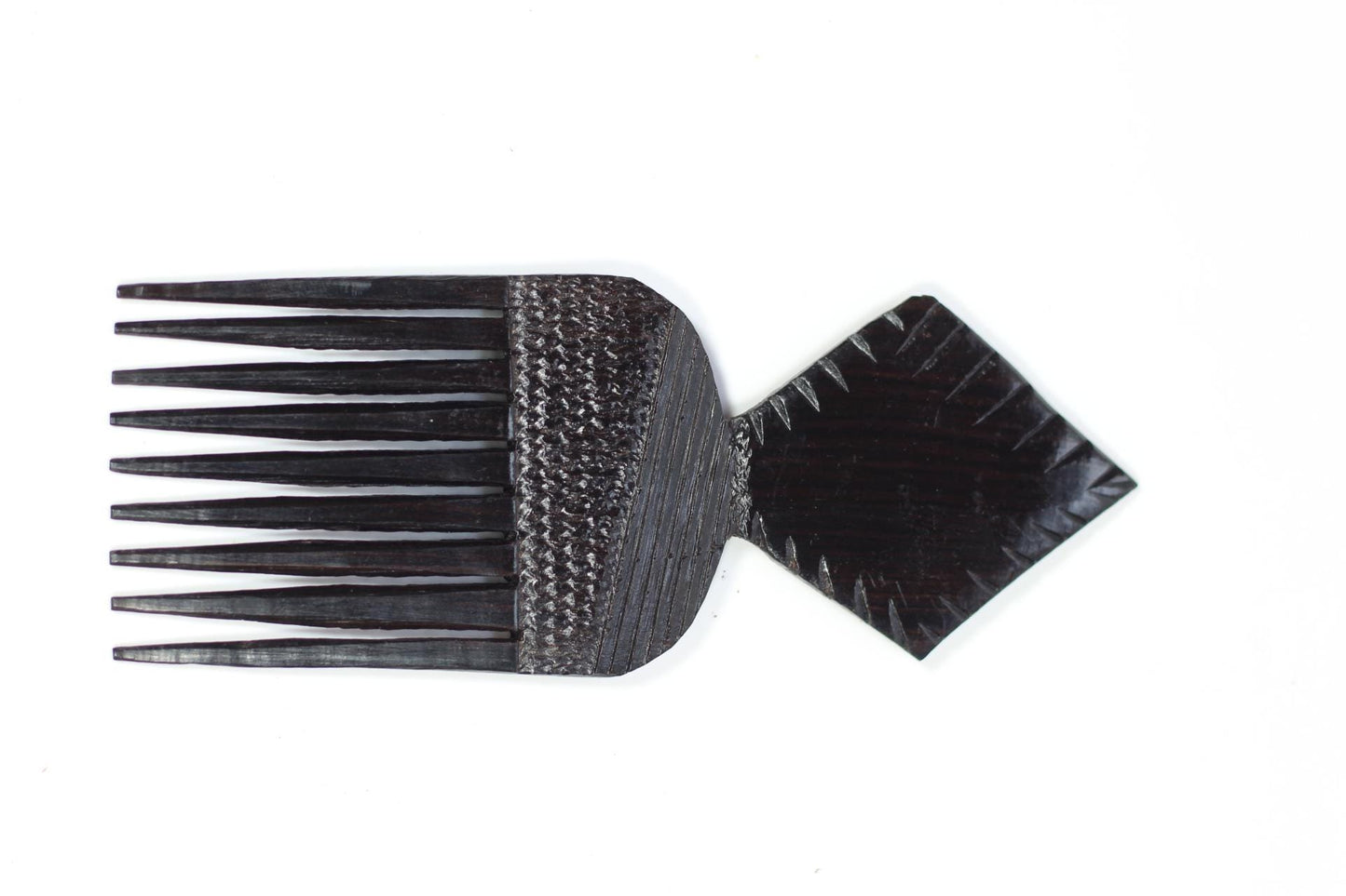 Ebony wood Carved Afro Comb. Unique African comb, Express Shipping Worldwide. Used in the olden days as a symbol of love. Engagement gifts