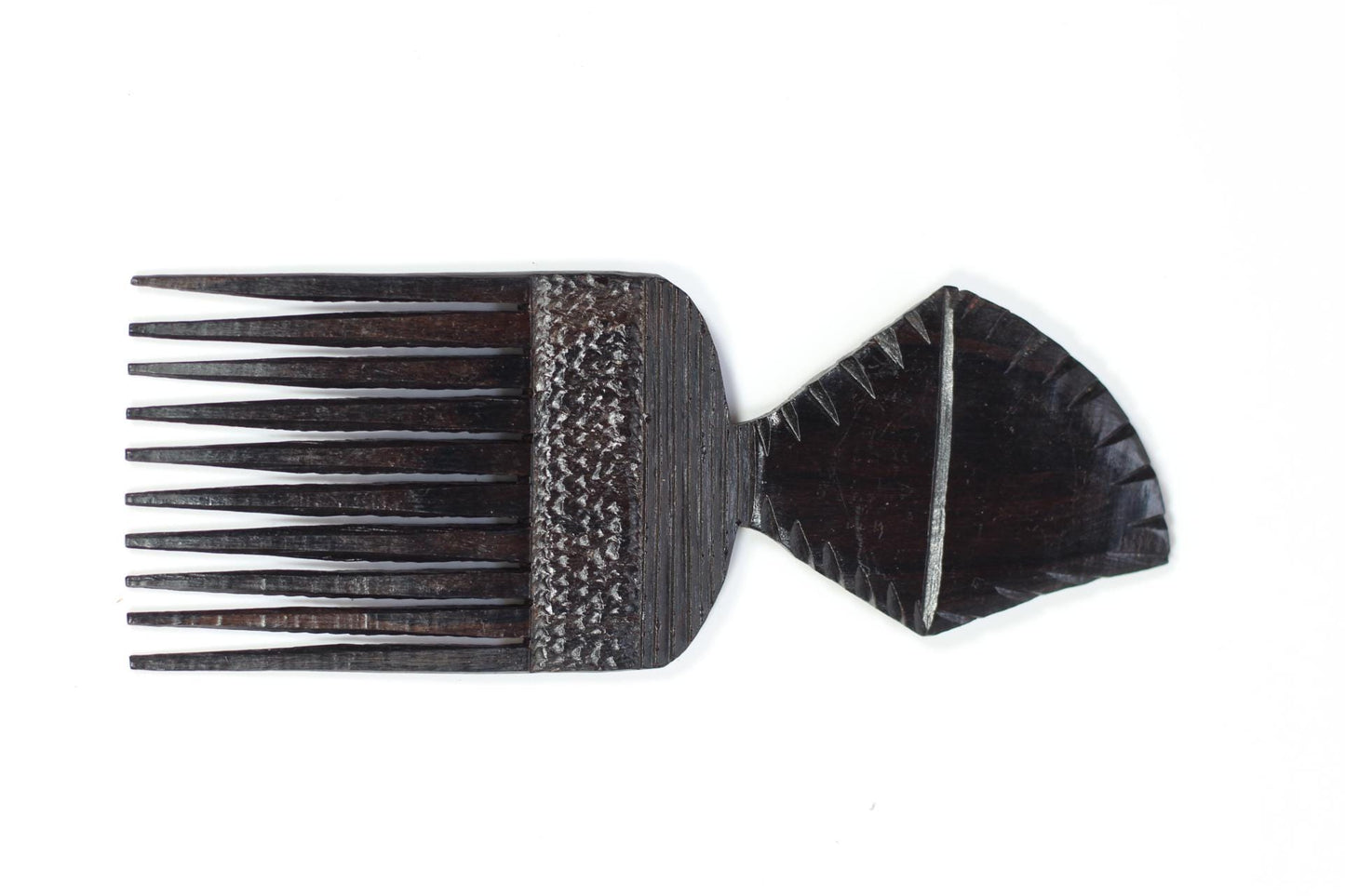 Ebony wood Carved Afro Comb. Unique African comb, Express Shipping Worldwide. Used in the olden days as a symbol of love. Engagement gifts