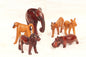 Set of 6 Carved Wooden Safari animals. Olive Wood Elephant,Lion, Hippo, Leopard, Wild dog Baboon figurines. African gift ready to Ship