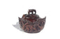 Animal Theme Ebony Wood Hand Carved Storage Bowl with Standing Elephant handle. African Coffee /Peanut bowl with animals and Tree Carvings.