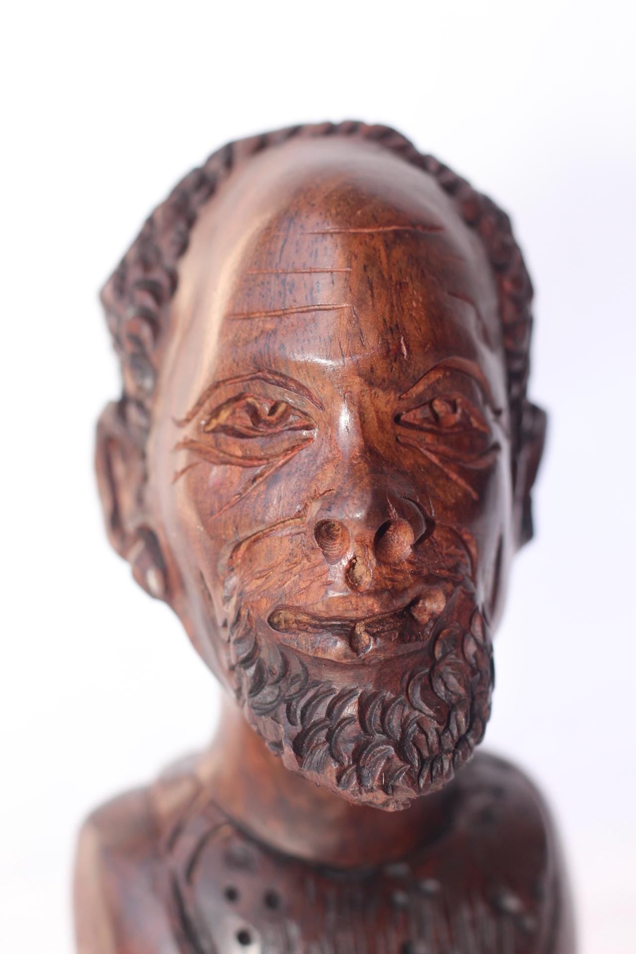 African King and Queen 2. Iron Wood Smooth Zimbabwe hand Carved half Body Couple Sculptures. Beautiful Christmas Art gift. Ready to Ship