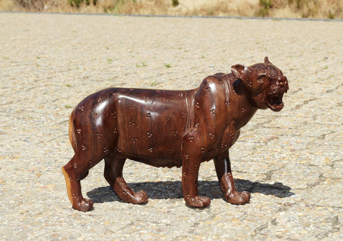 Fine Art Large Leopard Ironwood Smooth Handcarved Masterpiece. Zimbabwean Lifelike cats Christmas gift. African Big 5 Decor. Ready to Ship