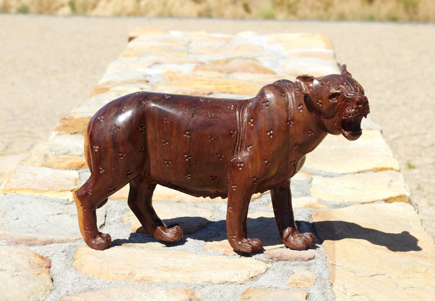 Fine Art Large Leopard Ironwood Smooth Handcarved Masterpiece. Zimbabwean Lifelike cats Christmas gift. African Big 5 Decor. Ready to Ship