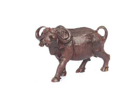 Fine Art Ironwood Walking Water Buffalo Masterpiece. Zimbabwe Handcarved Action life like African Home/Office Decor. Ready to ship Art Gifts