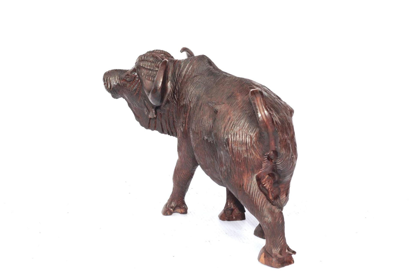 Fine Art Ironwood Walking Water Buffalo Masterpiece. Zimbabwe Handcarved Action life like African Home/Office Decor. Ready to ship Art Gifts