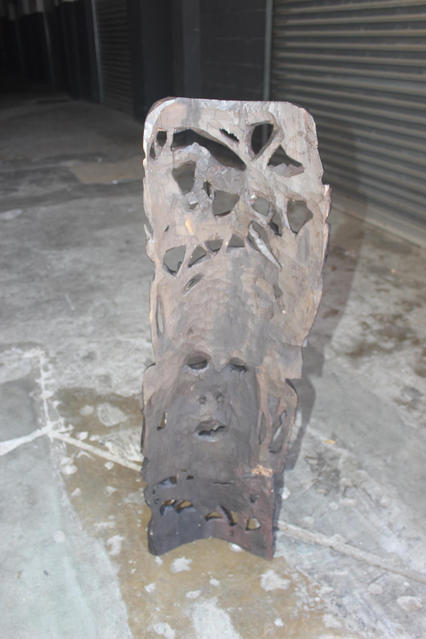 Large 38" African Man Face Standing Mask with Big 5 Animals and Giraffe Carvings. Handcarved Ironwood interior decor art gift, Ready to Ship