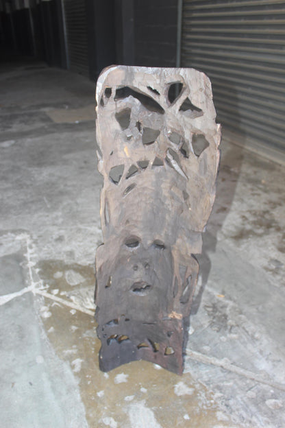 Large 38" African Man Face Standing Mask with Big 5 Animals and Giraffe Carvings. Handcarved Ironwood interior decor art gift, Ready to Ship