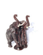 Mana Pools fine art carved Ironwood Side by Side Elephants Sculpture. Zimbabwean lifelike fully detailed Safari Animal. African Big 5 gift