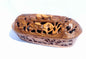 Large Olive Wood Bread Basket with lid. Handcarved African Big Five Animals, amazing Table Centerpiece. Handmade in Zimbabwe Ready to Ship