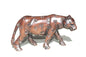 Smooth hand carved Iron wood Leopard Sculpture. Malawian handcarved figurine. Unique handcrafted African animals gift. Ready to Ship