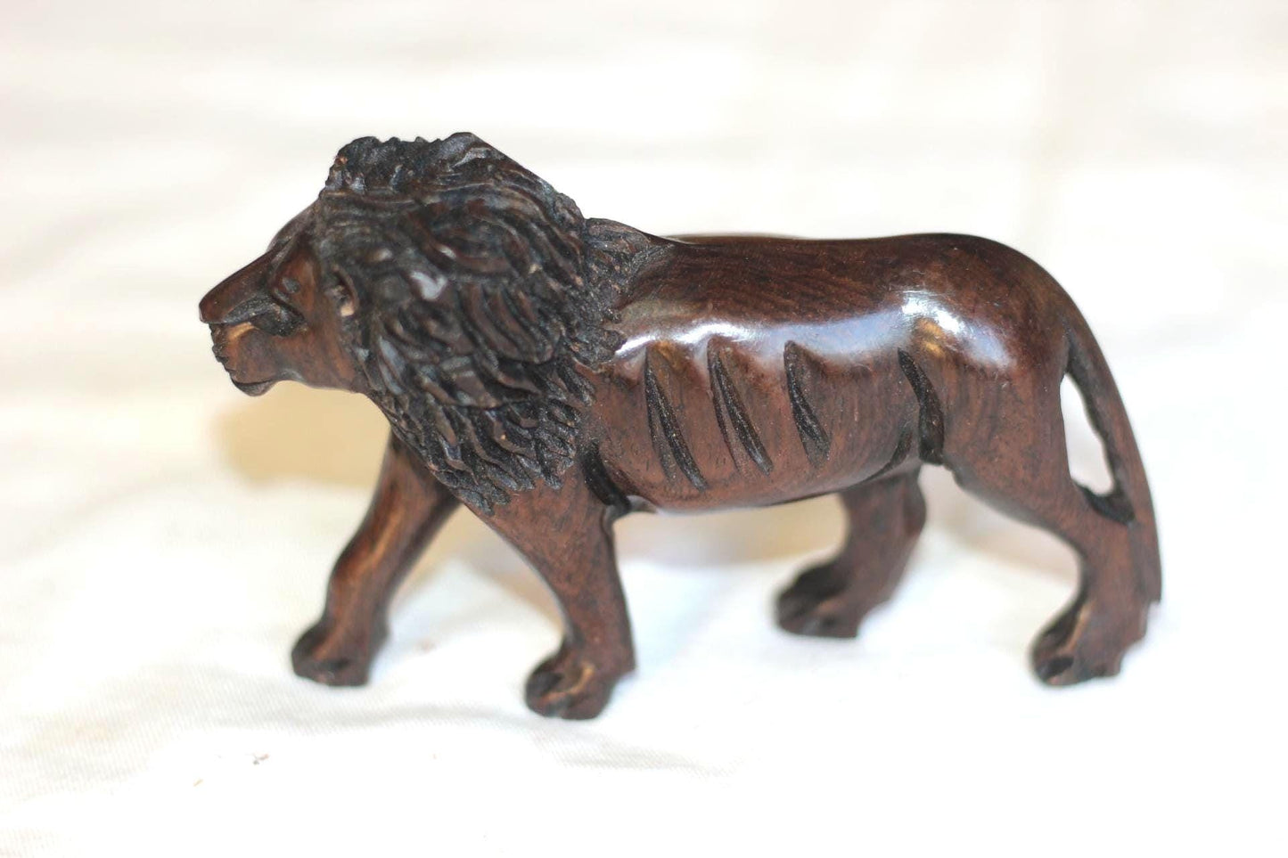 Set of 5 Carved Wooden Safari animals. Olive Wood Elephant, Hippo, Zebra, lion and Giraffe figurines. African Christmas gift ready to Ship